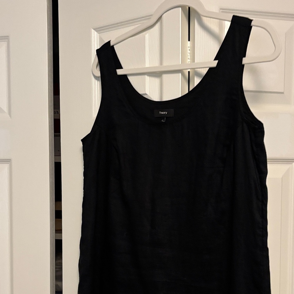 Theory Women's Elegant Black linen dress